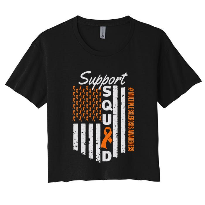 Support Squad Multiple Sclerosis Awareness Ms Awareness Crop Top