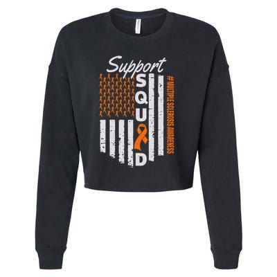 Support Squad Multiple Sclerosis Awareness Ms Awareness Cropped Pullover Crew