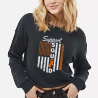 Support Squad Multiple Sclerosis Awareness Ms Awareness Cropped Pullover Crew