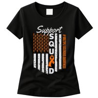 Support Squad Multiple Sclerosis Awareness Ms Awareness Womens T-Shirt
