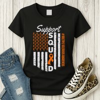 Support Squad Multiple Sclerosis Awareness Ms Awareness Womens T-Shirt