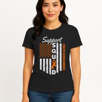 Support Squad Multiple Sclerosis Awareness Ms Awareness Womens T-Shirt