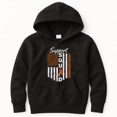 Support Squad Multiple Sclerosis Awareness Ms Awareness Kids Hoodie