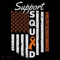 Support Squad Multiple Sclerosis Awareness Ms Awareness Short Acrylic Beanie