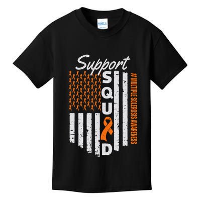 Support Squad Multiple Sclerosis Awareness Ms Awareness Kids T-Shirt