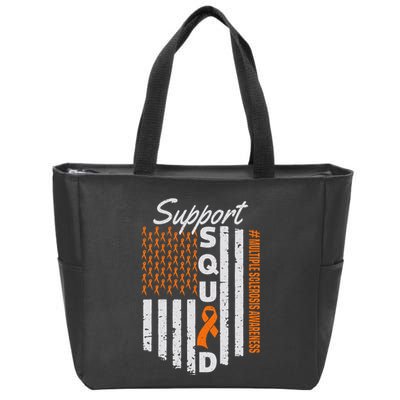 Support Squad Multiple Sclerosis Awareness Ms Awareness Zip Tote Bag