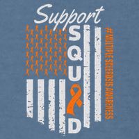 Support Squad Multiple Sclerosis Awareness Ms Awareness Garment-Dyed Sweatshirt