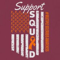 Support Squad Multiple Sclerosis Awareness Ms Awareness 16oz Travel Tumbler