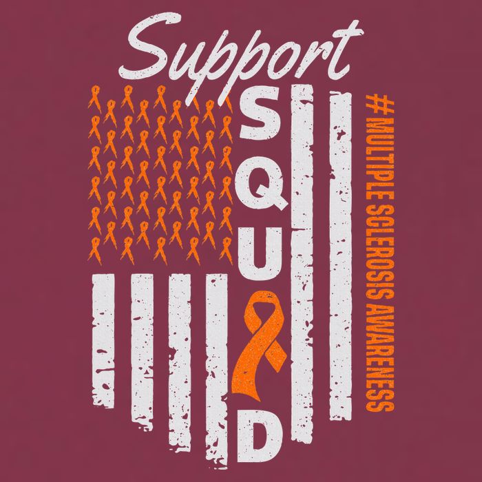 Support Squad Multiple Sclerosis Awareness Ms Awareness 16oz Travel Tumbler