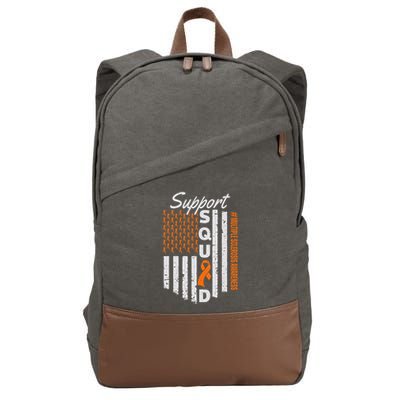 Support Squad Multiple Sclerosis Awareness Ms Awareness Cotton Canvas Backpack