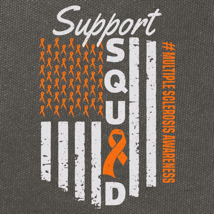 Support Squad Multiple Sclerosis Awareness Ms Awareness Cotton Canvas Backpack