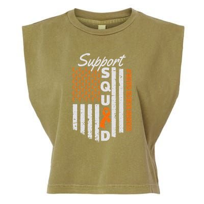 Support Squad Multiple Sclerosis Awareness Ms Awareness Garment-Dyed Women's Muscle Tee