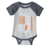 Support Squad Multiple Sclerosis Awareness Ms Awareness Infant Baby Jersey Bodysuit