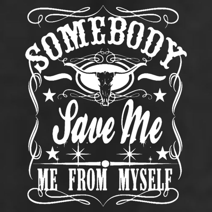 Somebody Save Me From Myself Country Music Front & Back Cool Comfort Performance Bucket Hat