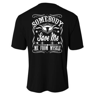 Somebody Save Me From Myself Country Music Front & Back Performance Sprint T-Shirt