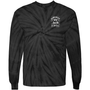 Somebody Save Me From Myself Country Music Front & Back Tie-Dye Long Sleeve Shirt