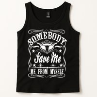 Somebody Save Me From Myself Country Music Front & Back Tank Top