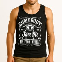 Somebody Save Me From Myself Country Music Front & Back Tank Top
