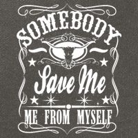 Somebody Save Me From Myself Country Music Front & Back Cotton Canvas Backpack