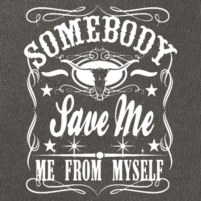Somebody Save Me From Myself Country Music Front & Back Cotton Canvas Backpack