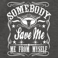Somebody Save Me From Myself Country Music Front & Back Vector Backpack
