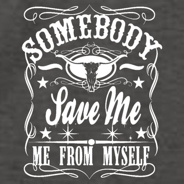 Somebody Save Me From Myself Country Music Front & Back Vector Backpack