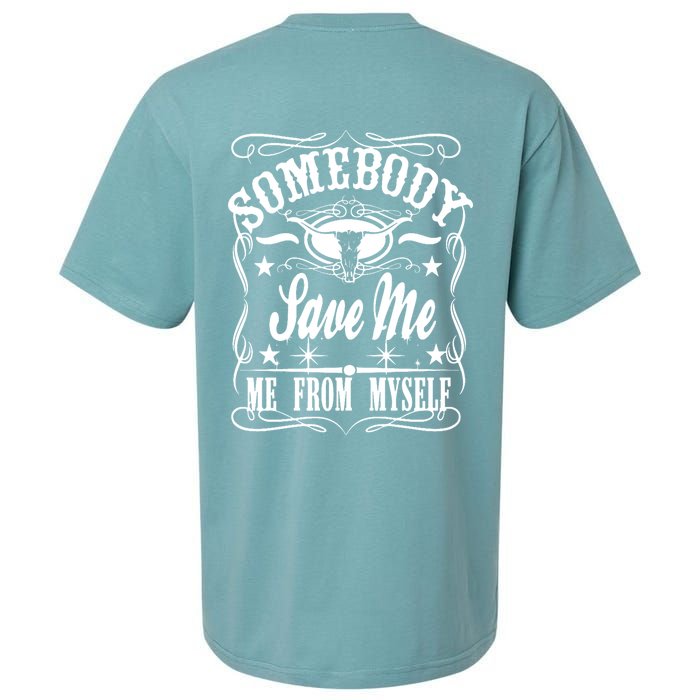Somebody Save Me From Myself Country Music Front & Back Sueded Cloud Jersey T-Shirt