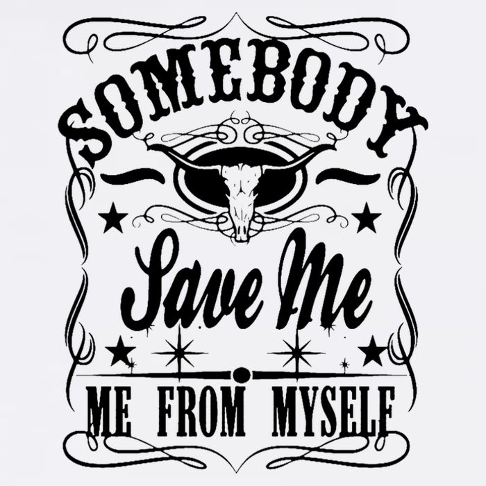 Somebody Save Me From Myself Country Music Front & Back Garment-Dyed Sweatshirt