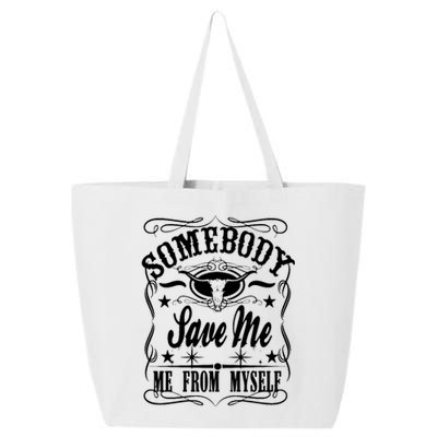 Somebody Save Me From Myself Country Music Front & Back 25L Jumbo Tote