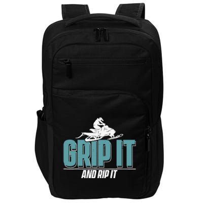 Snowmobiling Snow Machine Snowmobile - Grip It and Rip It Impact Tech Backpack