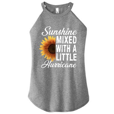 Sunflower Sunshine Mixed With A Little Hurricane Gift Women’s Perfect Tri Rocker Tank