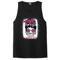 Support Squad Messy Bun Pink Warrior Breast Cancer Awareness PosiCharge Competitor Tank