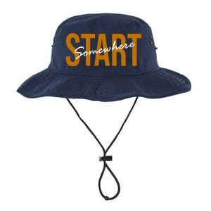 Start Somewhere Motivation Quote Legacy Cool Fit Booney Bucket Hat