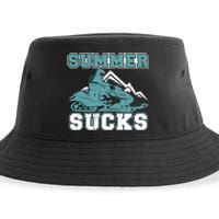 Snowmobiling Snow Machine Snowmobile - Summer Sucks Sustainable Bucket Hat