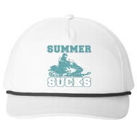 Snowmobiling Snow Machine Snowmobile - Summer Sucks Snapback Five-Panel Rope Hat