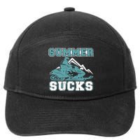 Snowmobiling Snow Machine Snowmobile - Summer Sucks 7-Panel Snapback Hat