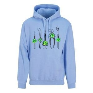 Sickle Scaler Mouth Mirror Tweezer Dentist St Patrick's Day Gift Unisex Surf Hoodie