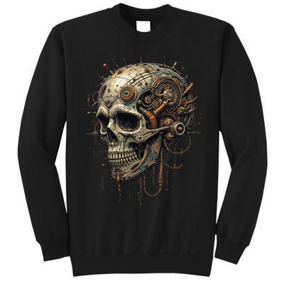 Steampunk Skull Mechanics Gear Victorian-era Sci-fi Vintage Sweatshirt