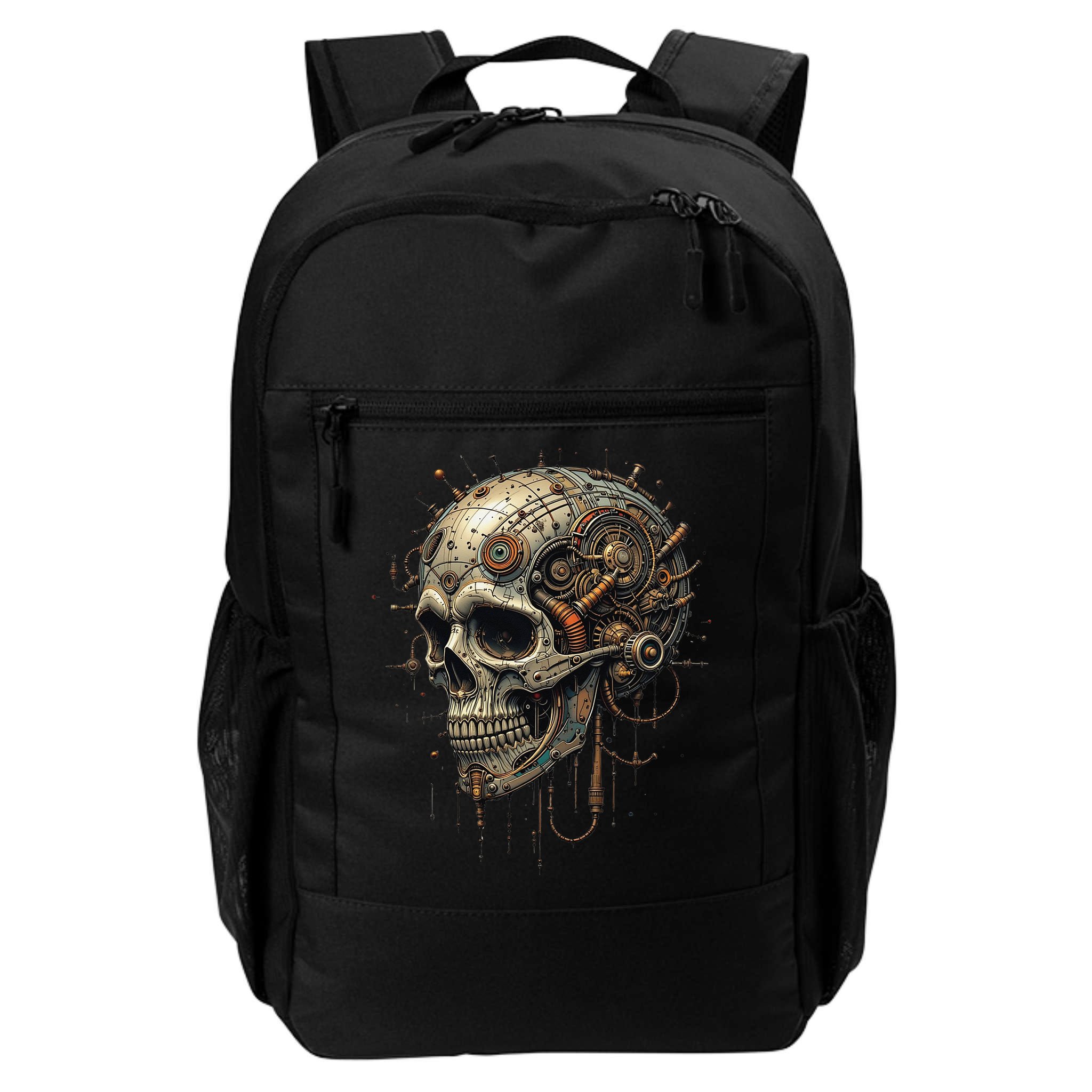 Steampunk Skull Mechanics Gear Victorian-era Sci-fi Vintage Backpack