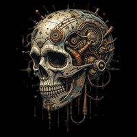 Steampunk Skull Mechanics Gear Victorian-era Sci-fi Vintage Backpack