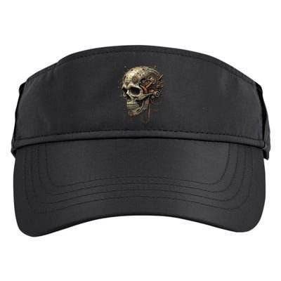 Steampunk Skull Mechanics Gear Victorian-era Sci-fi Vintage Adult Drive Performance Visor