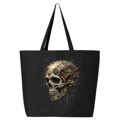 Steampunk Skull Mechanics Gear Victorian-era Sci-fi Vintage 25L Jumbo Tote
