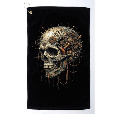 Steampunk Skull Mechanics Gear Victorian-era Sci-fi Vintage Golf Towel