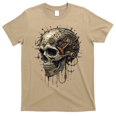 Steampunk Skull Mechanics Gear Victorian-era Sci-fi Vintage T-Shirt
