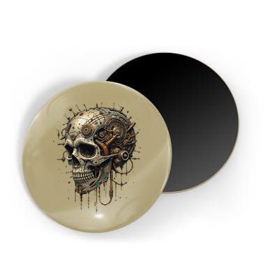 Steampunk Skull Mechanics Gear Victorian-era Sci-fi Vintage Magnet