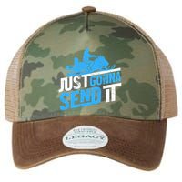 Snowmobiling Snow Machine Snowmobile - Just Gonna Send It Legacy Tie Dye Trucker Hat