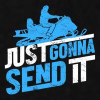 Snowmobiling Snow Machine Snowmobile - Just Gonna Send It Ladies PosiCharge Tri-Blend Wicking Tank