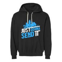 Snowmobiling Snow Machine Snowmobile - Just Gonna Send It Garment-Dyed Fleece Hoodie