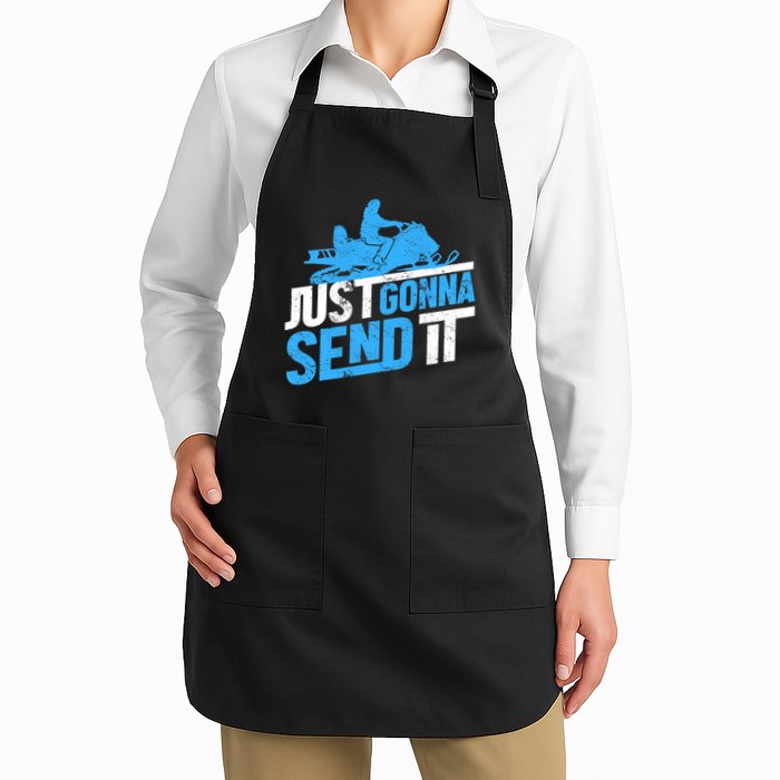 Snowmobiling Snow Machine Snowmobile - Just Gonna Send It Apron