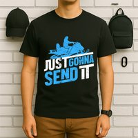Snowmobiling Snow Machine Snowmobile - Just Gonna Send It T-Shirt